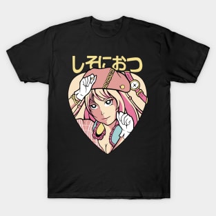 Japanese Anime Girl Love Vintage Tattoo T-Shirt